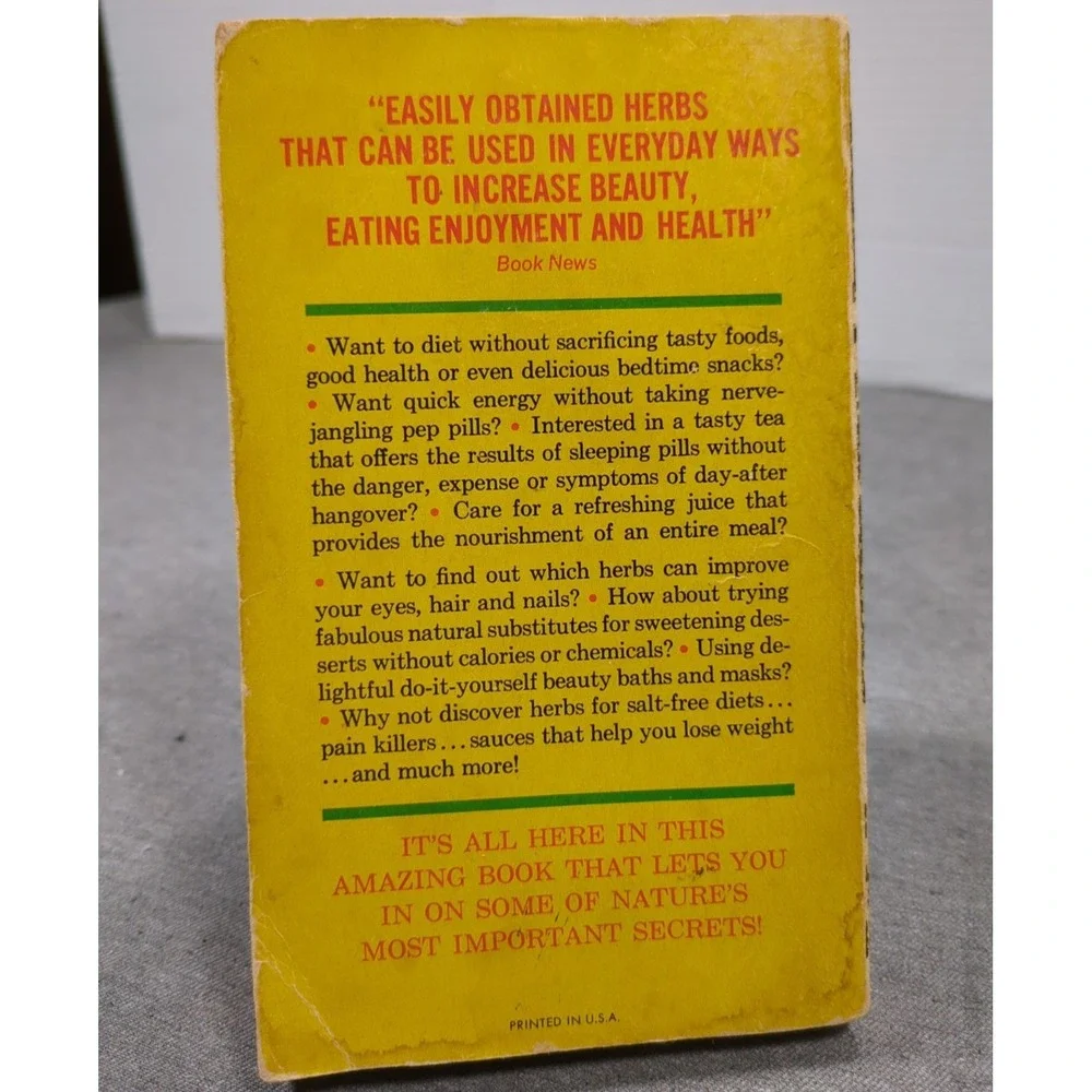 1967 Herbs Health & Cookery VTG Cookbook by Claire Loewenfeld & Phillipa Back PB